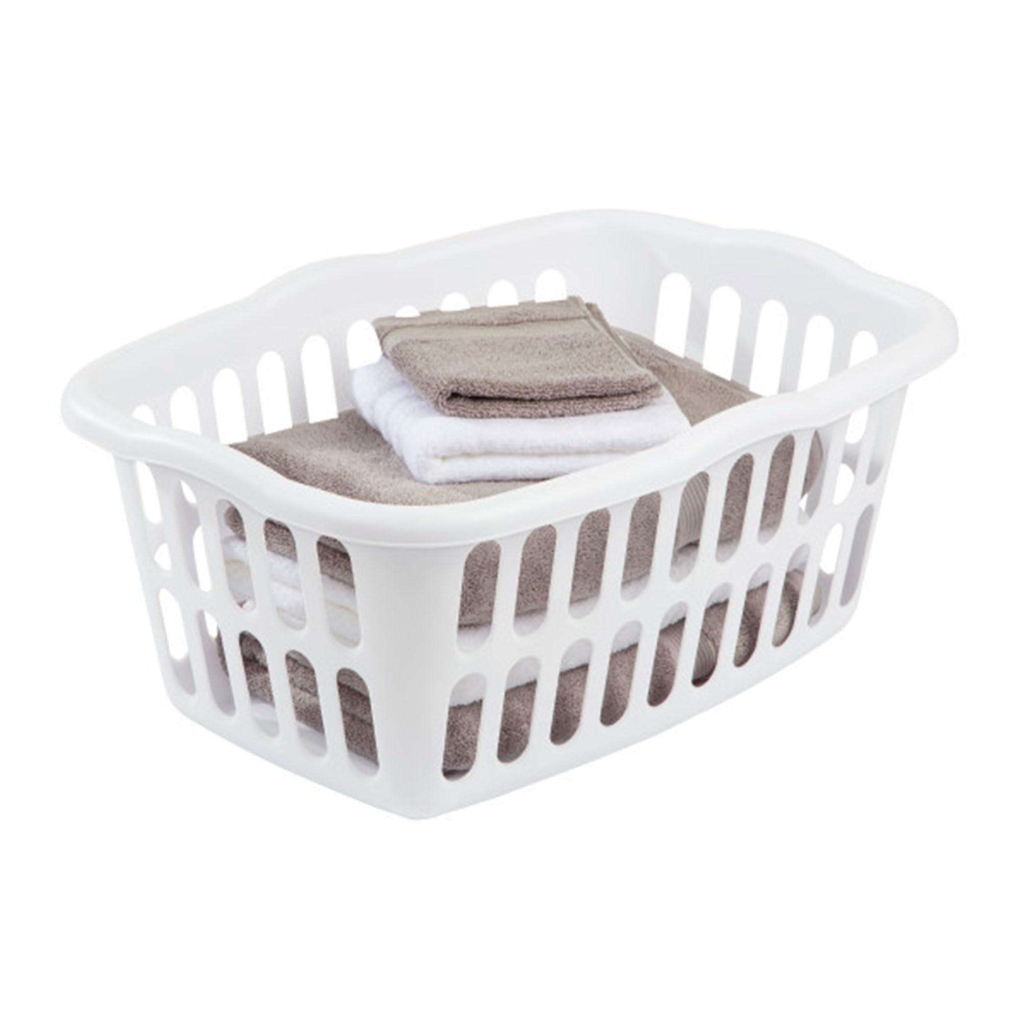 Foto 7 pulgar | Cesta De Lavandería Sterilite Rectangular De 1 5 Bushel  Paquete De 12 Unidades  Color Blanco - Venta Internacional.