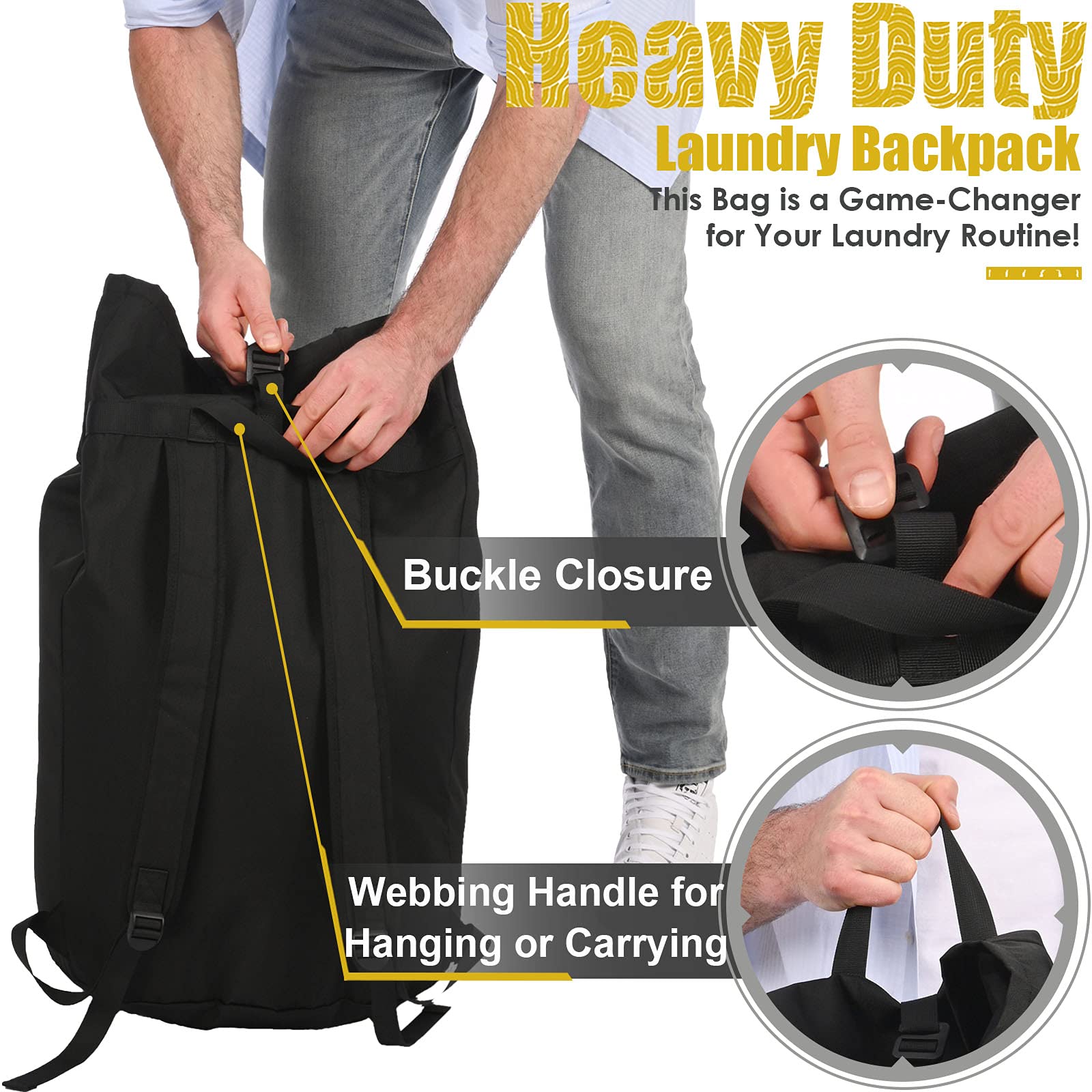 Foto 6 pulgar | Mochila De Lavandería Ãzhido 115 L  Muy Resistente  Extra Grande - Venta Internacional.
