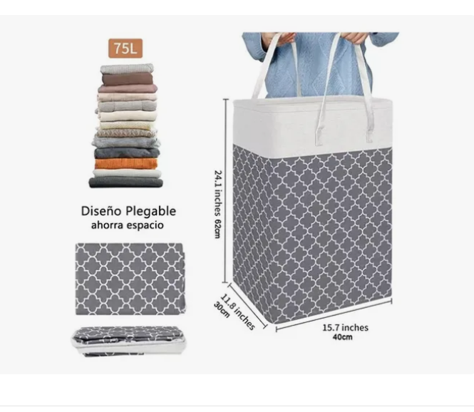 Foto 4 pulgar | Grande Cesto Para Sucia Ropa