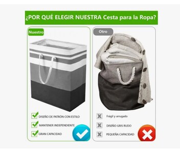 Foto 2 | 4pcs Grande Cesto Para Sucia Ropa