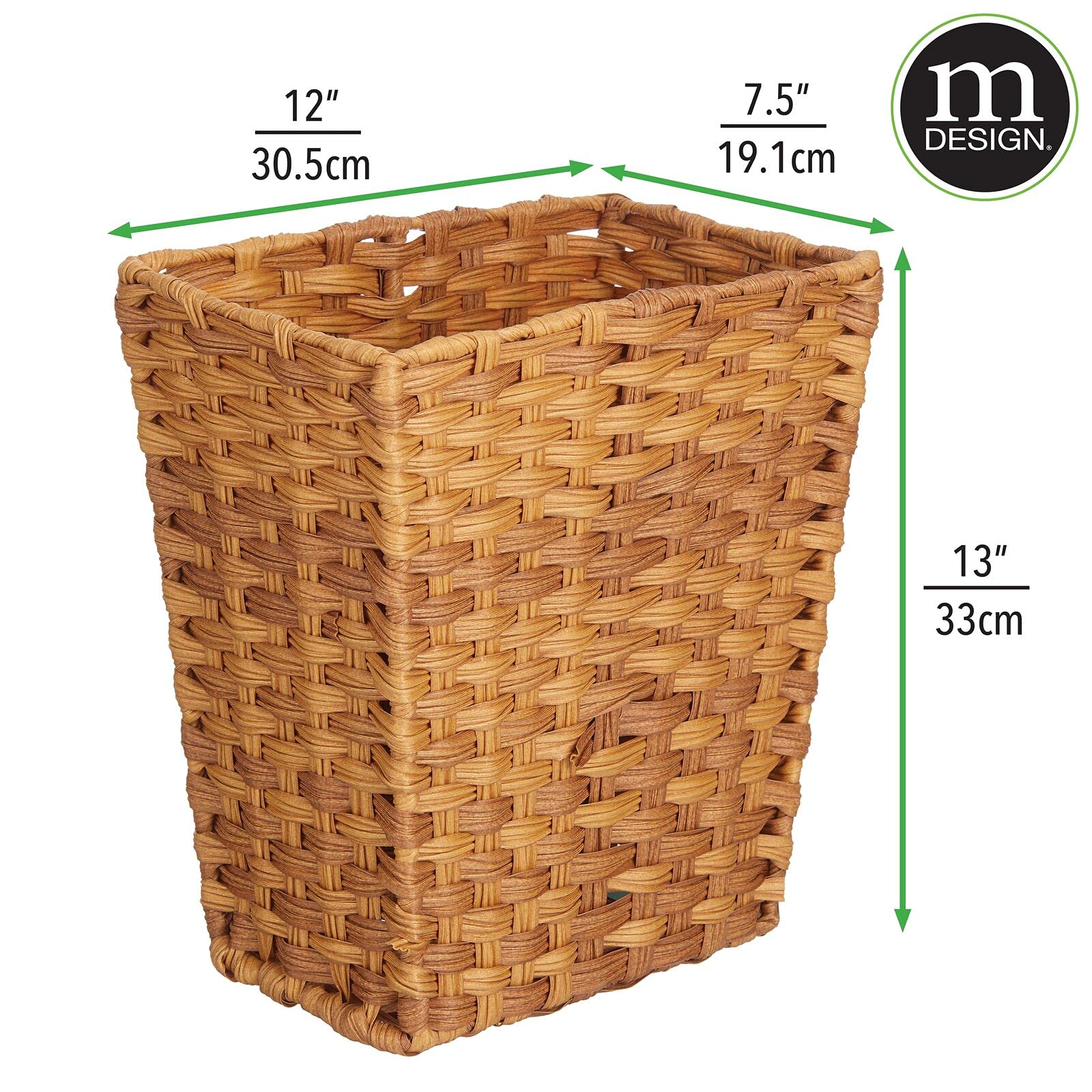 Foto 3 | Bote De Basura Pequeño Tejido Mdesign  Color Camel - Venta Internacional.