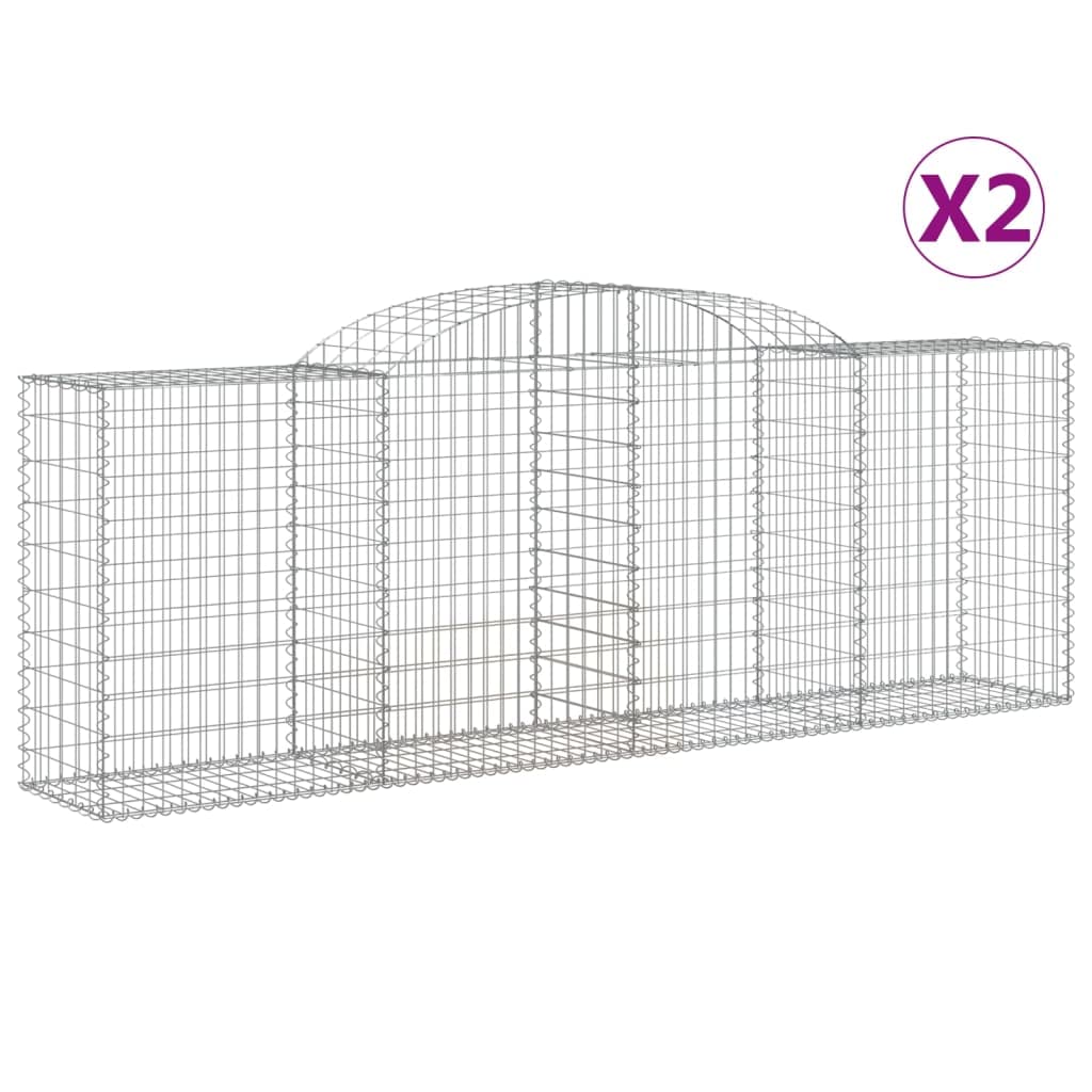 Foto 3 pulgar | Juego De Cestas Gabion Vidaxl Arched  2 Unidades  300 X 50 X 100/120 Cm  Plancha - Venta Internacional.