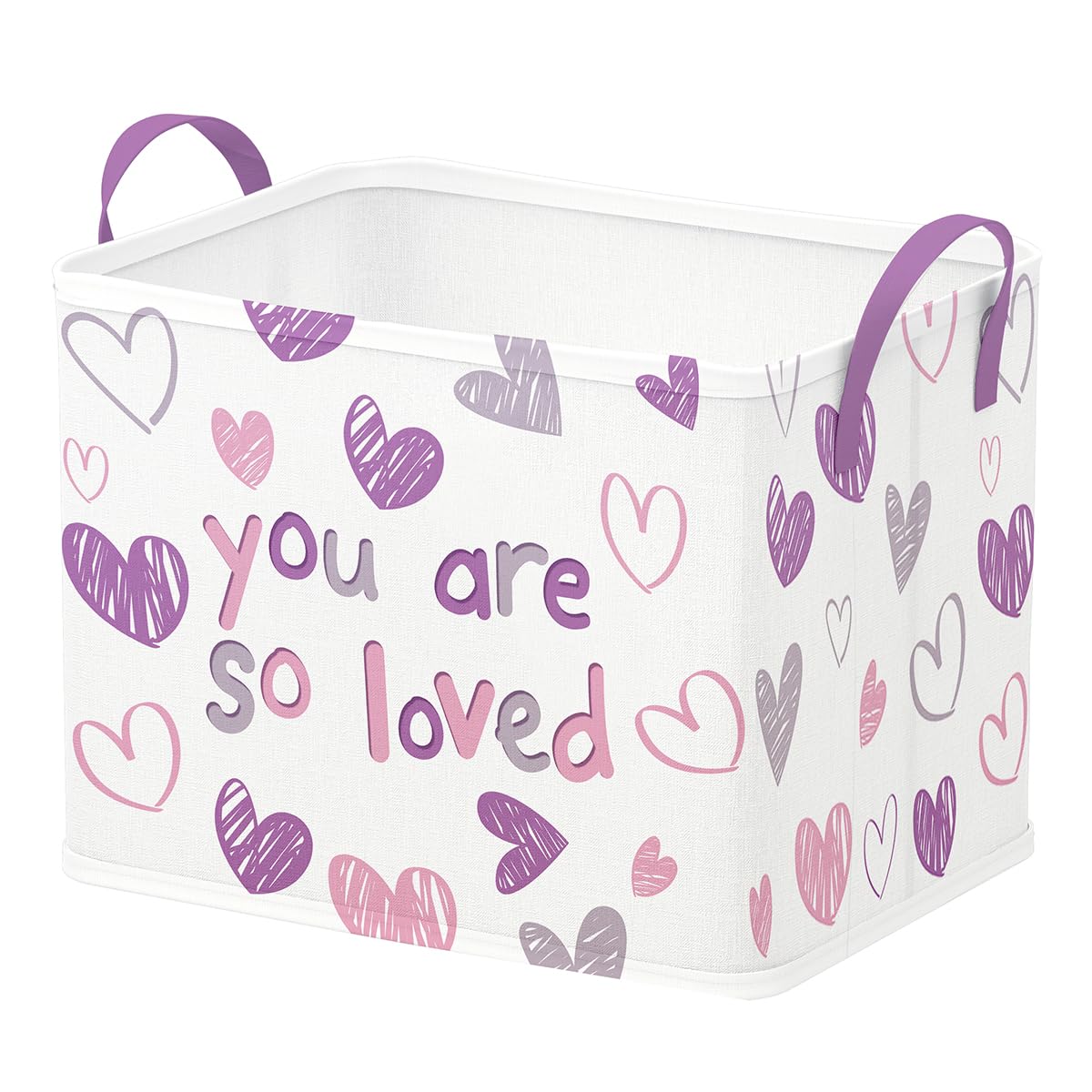 Foto 2 pulgar | Cesta De Regalo Runtoo Pink Heart Storage Para Niñas Y Bebés - Venta Internacional.