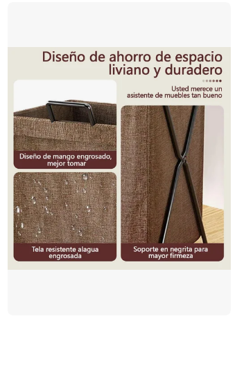 Foto 3 pulgar | Cestos De Ropa Estilo Japonés Sucia Extra Grande Organizadores De Baño Canasto Vanance  Plegable Lavanderia C