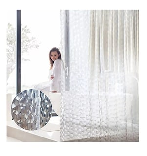 Foto 2 | Cortina De Baño Anti-moho 180 X 180 Cm Transparente Belug