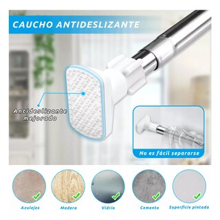 Foto 3 | Tubo Para Cortina De Baño, 110-200cm Cortinero Para Baño Ajustable Eo Safe Imports Esi-18917 Plata