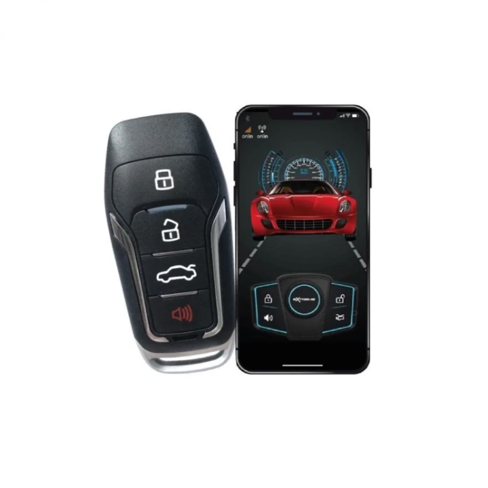 Alarma Bluetooth para Automóvil Extreme Atlas de 3 Canales y 50m de Alcance Remoto color Negro