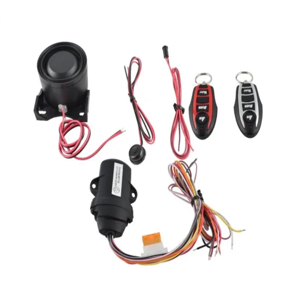 Alarma de Moto Extreme Mt80n/ Mc1000 con 6 Tonos Anti-robo Seguridad con Sirena Deportiva color Negro