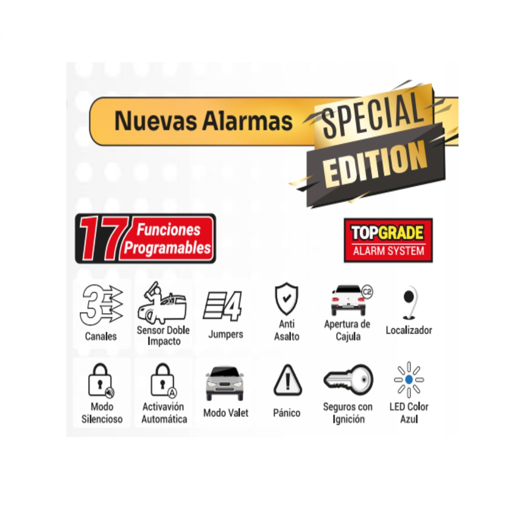 Foto 4 pulgar | Sistema de Alarma Universal para Automóvil Extreme Power1 color Negro Calidad Premium con 17 Funciones Programables