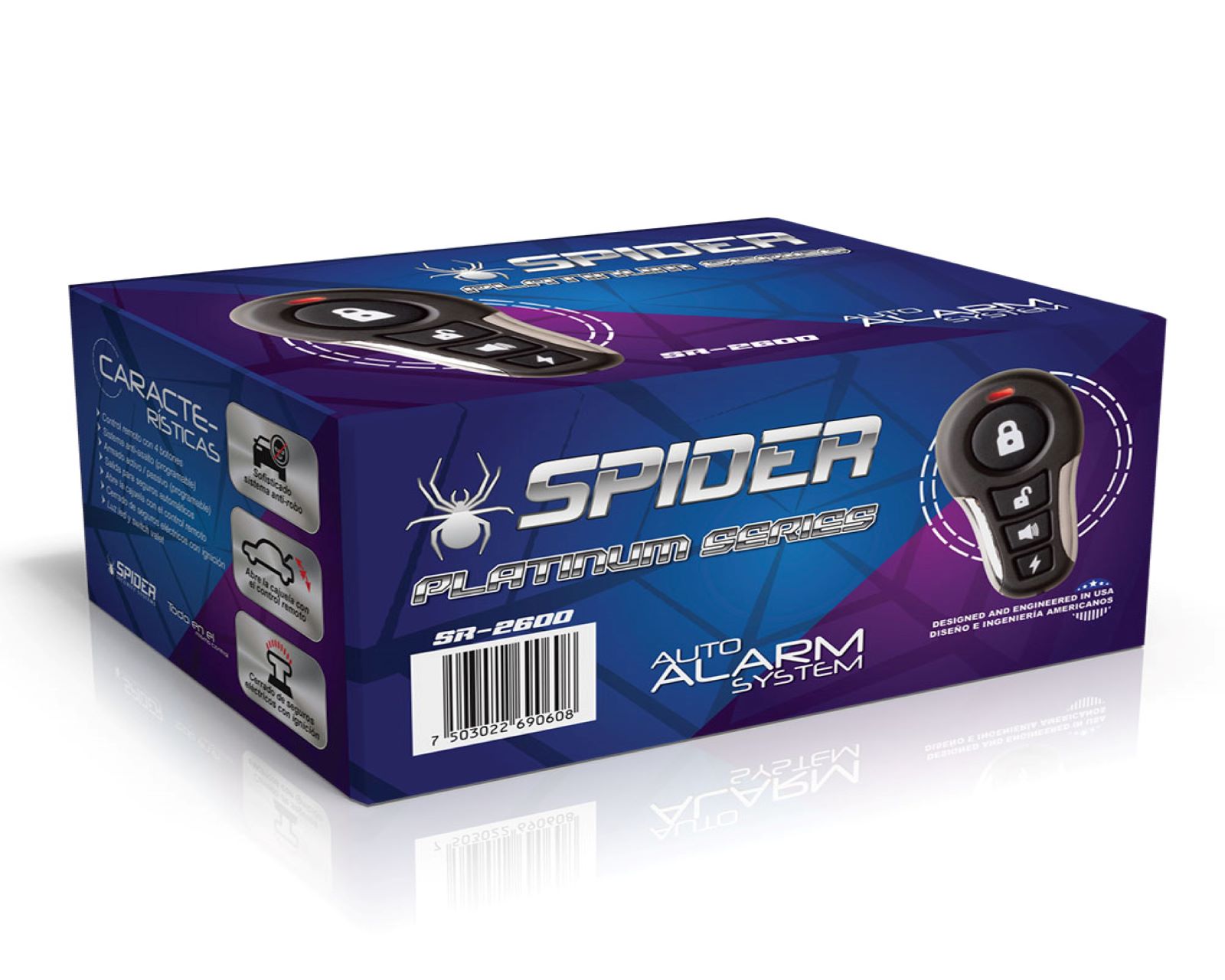 Foto 2 | Alarma de Seguridad para Auto Spider Sr-2600 con Sensor