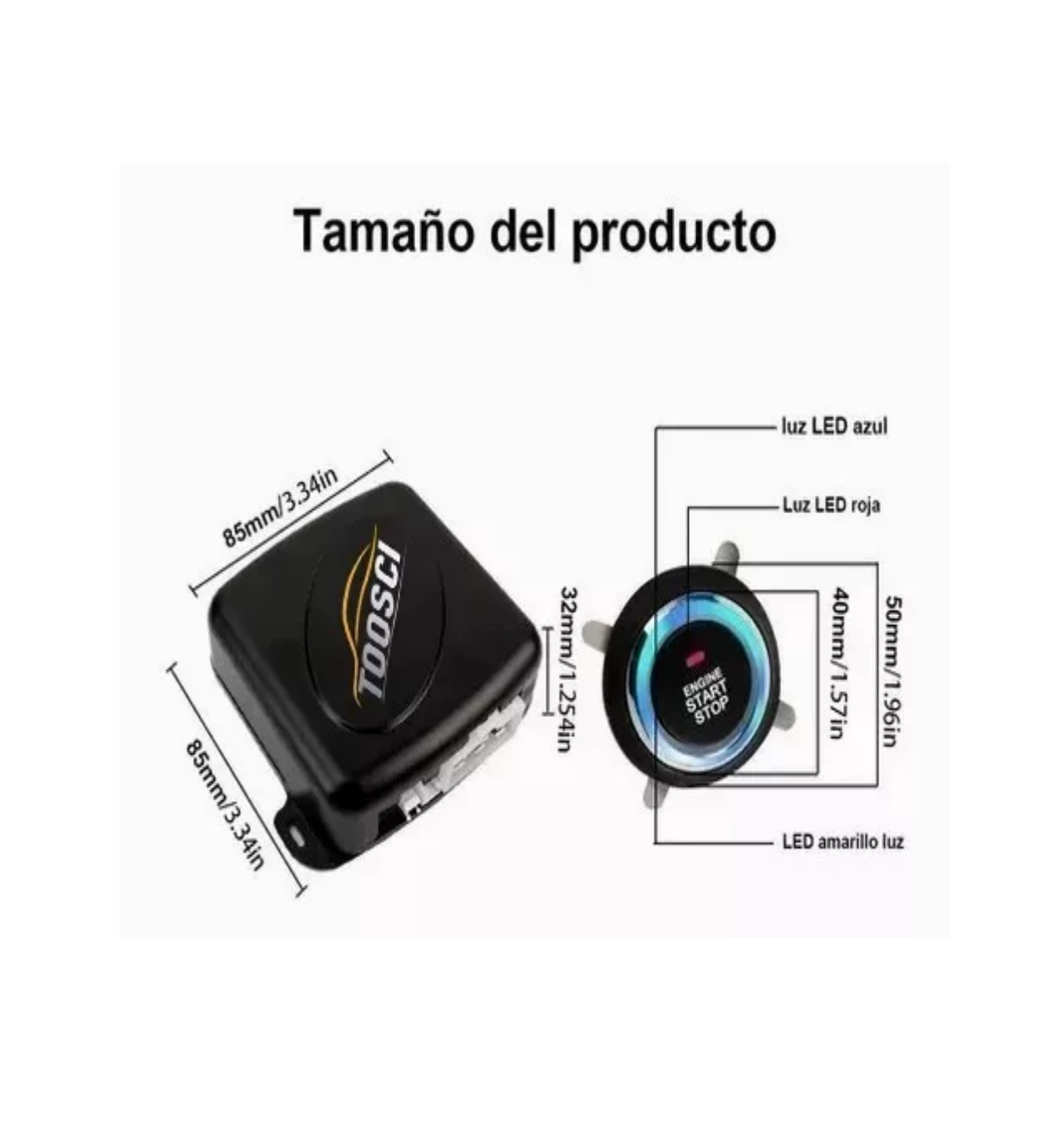 Foto 4 pulgar | Botón Encendido Toosci Negro para Auto