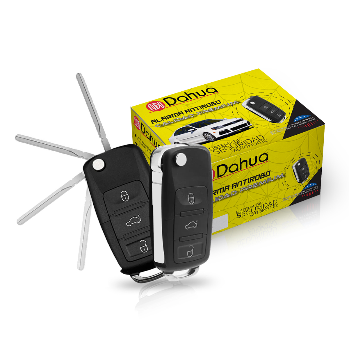 Foto 1 | Alarma De Seguridad Antirrobo Para Auto Coche Universal Con 2 Controles Tipo Navaja Mando A Distancia Dal020