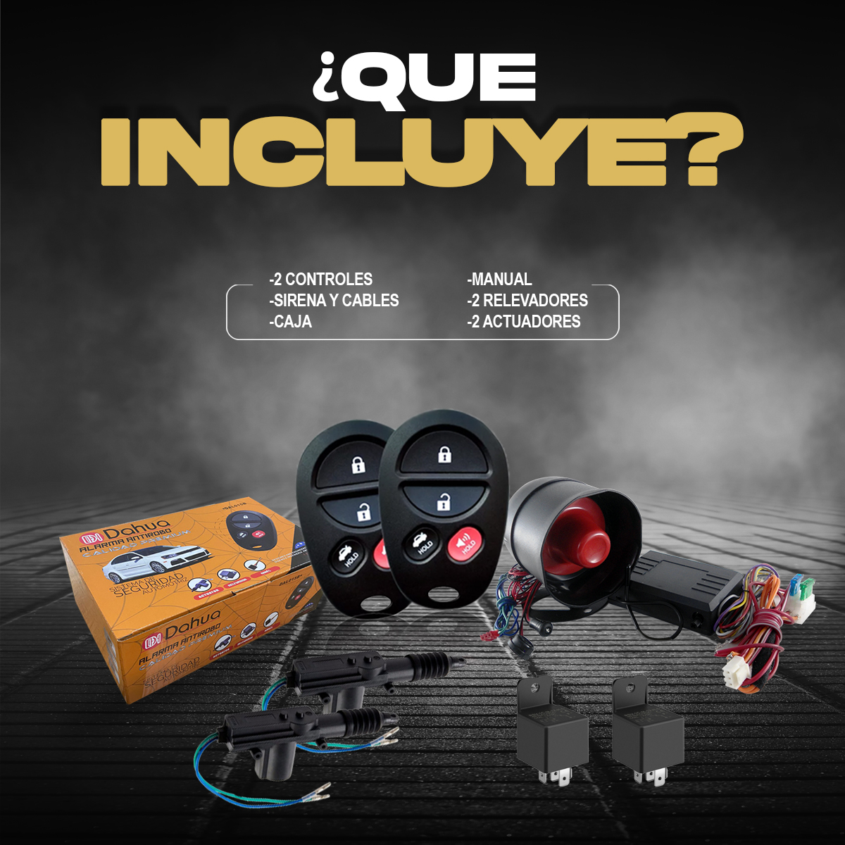Foto 3 pulgar | Alarma Automotriz Universal Con 2 Llaves 2 Seguros Electricos 2 Relay Y Mando A Distancia Dal015b