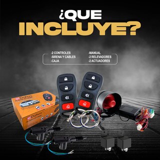Foto 2 | Alarma Automotriz Universal Con 2 Llaves 2 Seguros Electricos 2 Relay Y Mando A Distancia Dal017b
