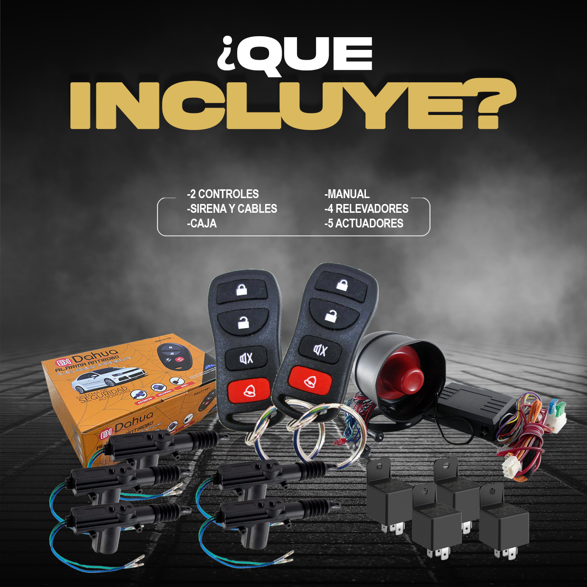 Foto 3 pulgar | Alarma Automotriz Universal Con 2 Llaves 5 Seguros Electricos 4 Relay Y Mando A Distancia Con Apertura De Cajuela Dal01