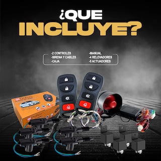 Foto 2 | Alarma Automotriz Universal Con 2 Llaves 5 Seguros Electricos 4 Relay Y Mando A Distancia Con Apertura De Cajuela Dal01