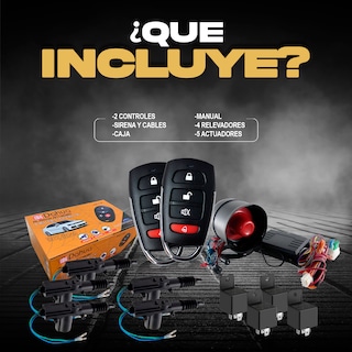 Foto 2 | Alarma Automotriz Universal Con 2 Llaves 5 Seguros Electricos 4 Relay Y Mando A Distancia Con Apertura De Cajuela
