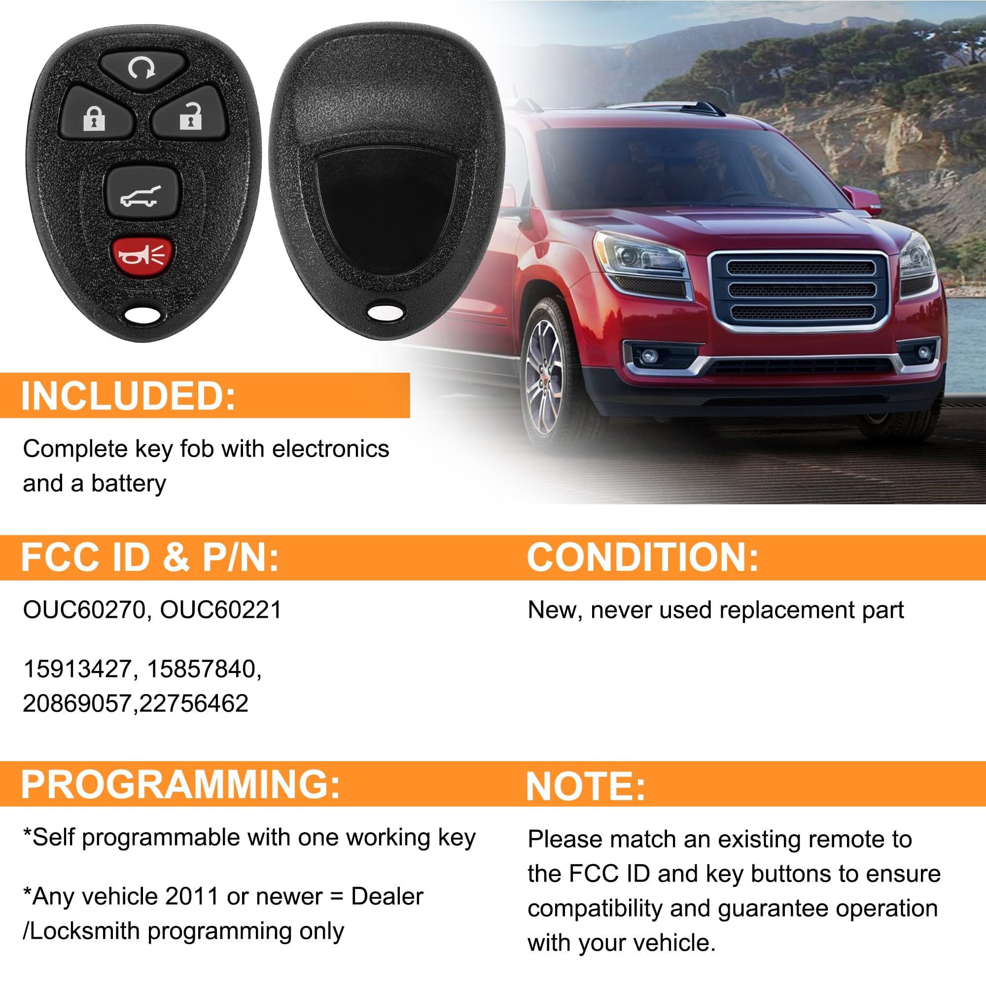 Foto 4 pulgar | Control de Arranque Vofono 2 Piezas para Auto Gmc Acadia-Venta Internacional