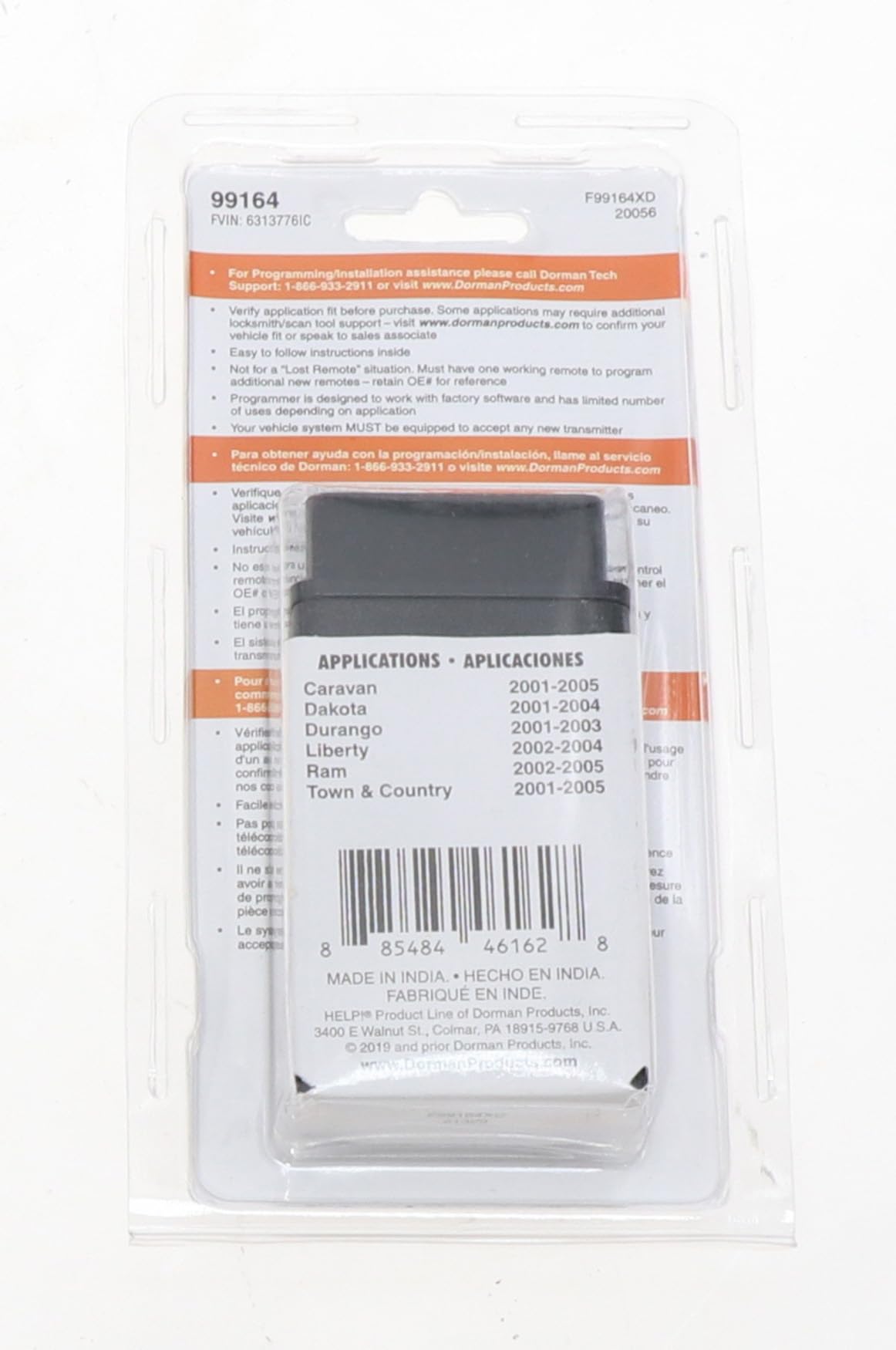 Foto 6 | Control Remoto de Entrada sin Llave Dorman 99164 de 3 Botones para Chrysler/Dodge - Venta Internacional