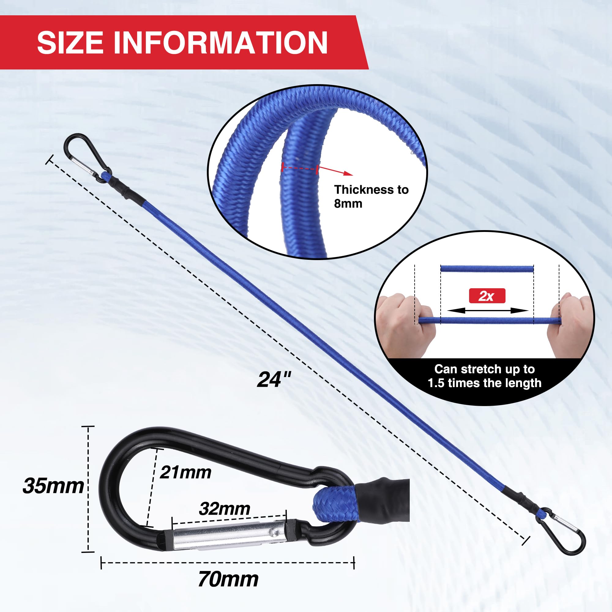 Foto 5 pulgar | Bungee Cords Workpro Heavy Duty Outdoor, 22 Unidades Con Tarro De Almacenamiento - Venta Internacional.