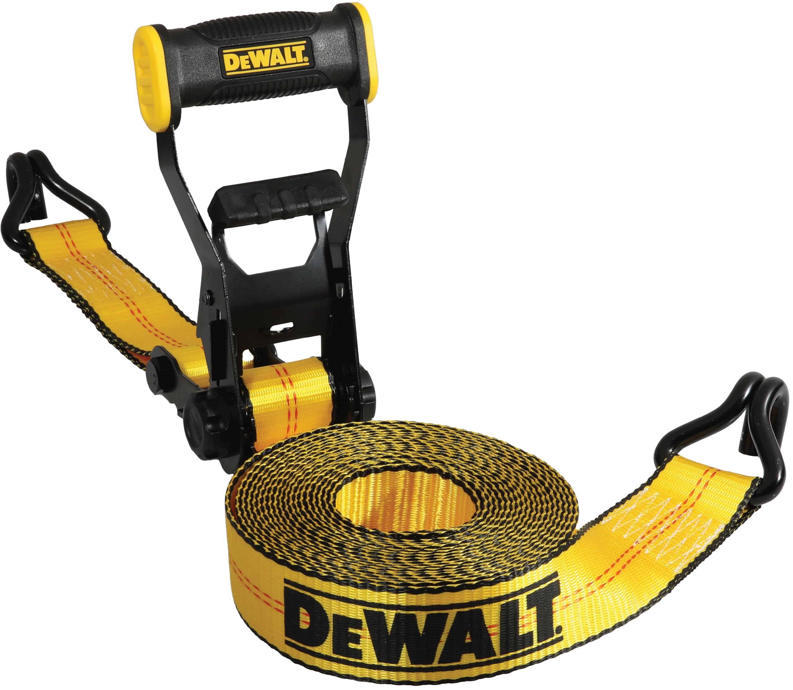 Correa De Amarre Con Trinquete Dewalt Dxbc10000j, Color Negro Y Amarillo, 2 X 27 Pies - Venta Internacional.