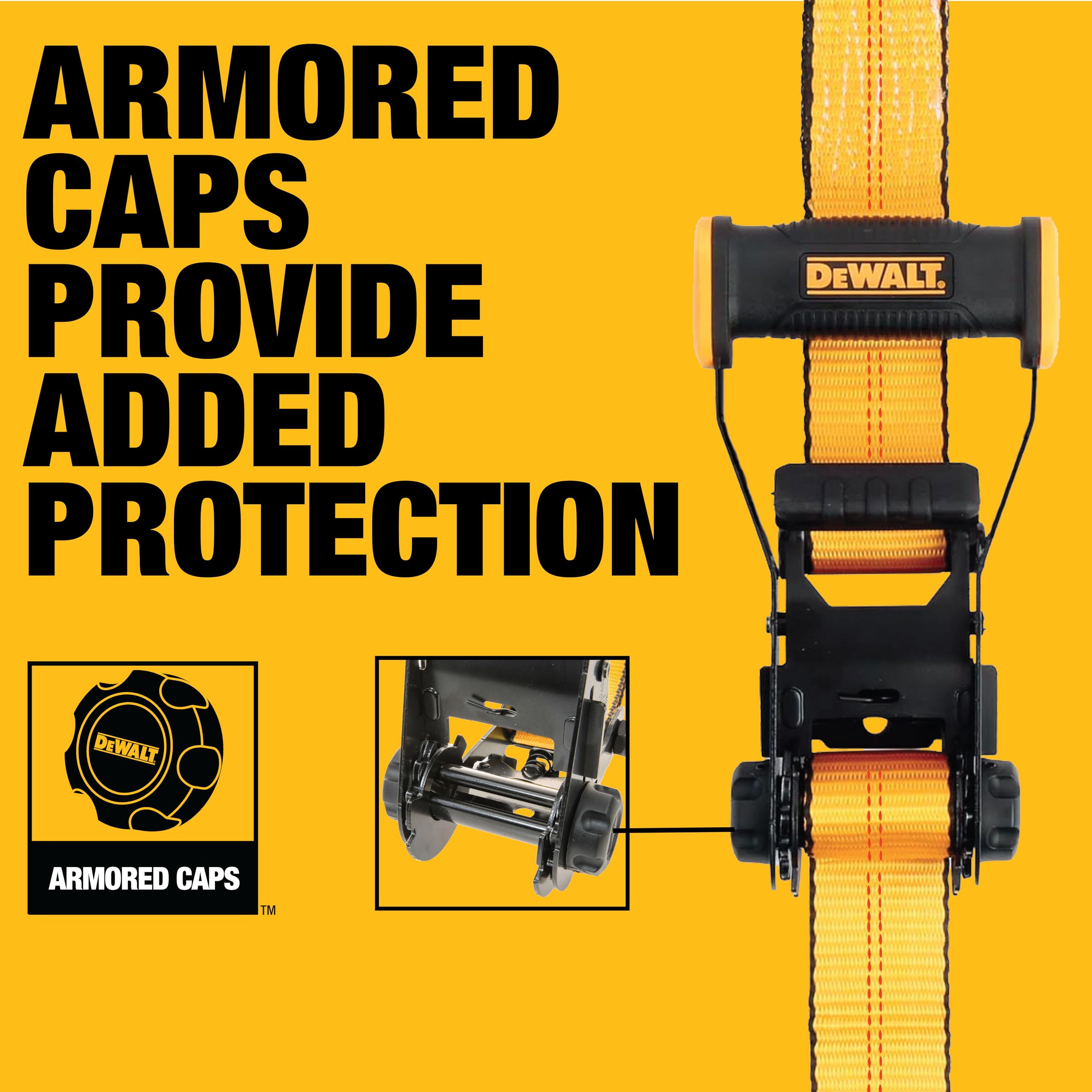 Foto 5 pulgar | Correa De Amarre Con Trinquete Dewalt Dxbc10000j, Color Negro Y Amarillo, 2 X 27 Pies - Venta Internacional.