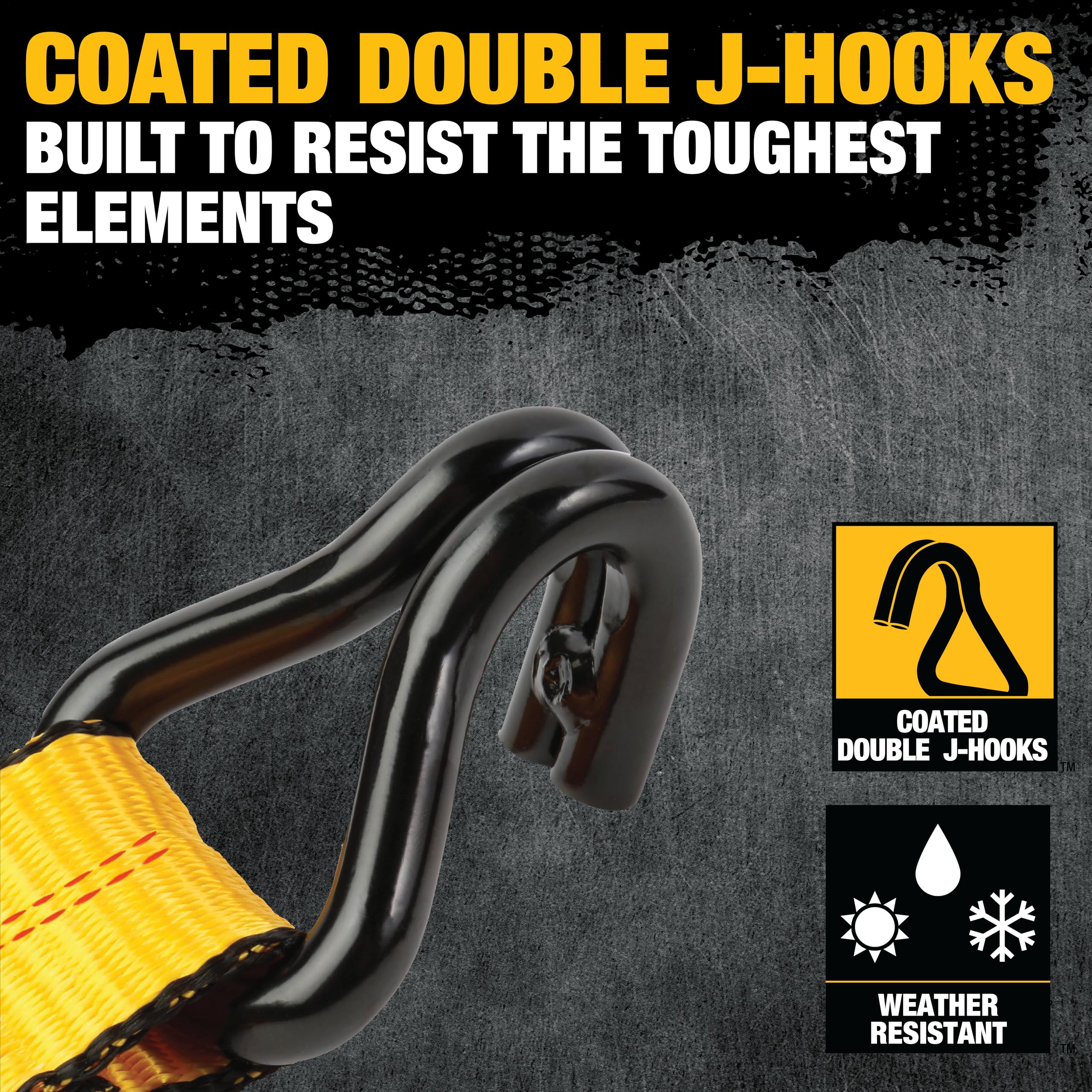 Foto 6 pulgar | Correa De Amarre Con Trinquete Dewalt Dxbc10000j, Color Negro Y Amarillo, 2 X 27 Pies - Venta Internacional.