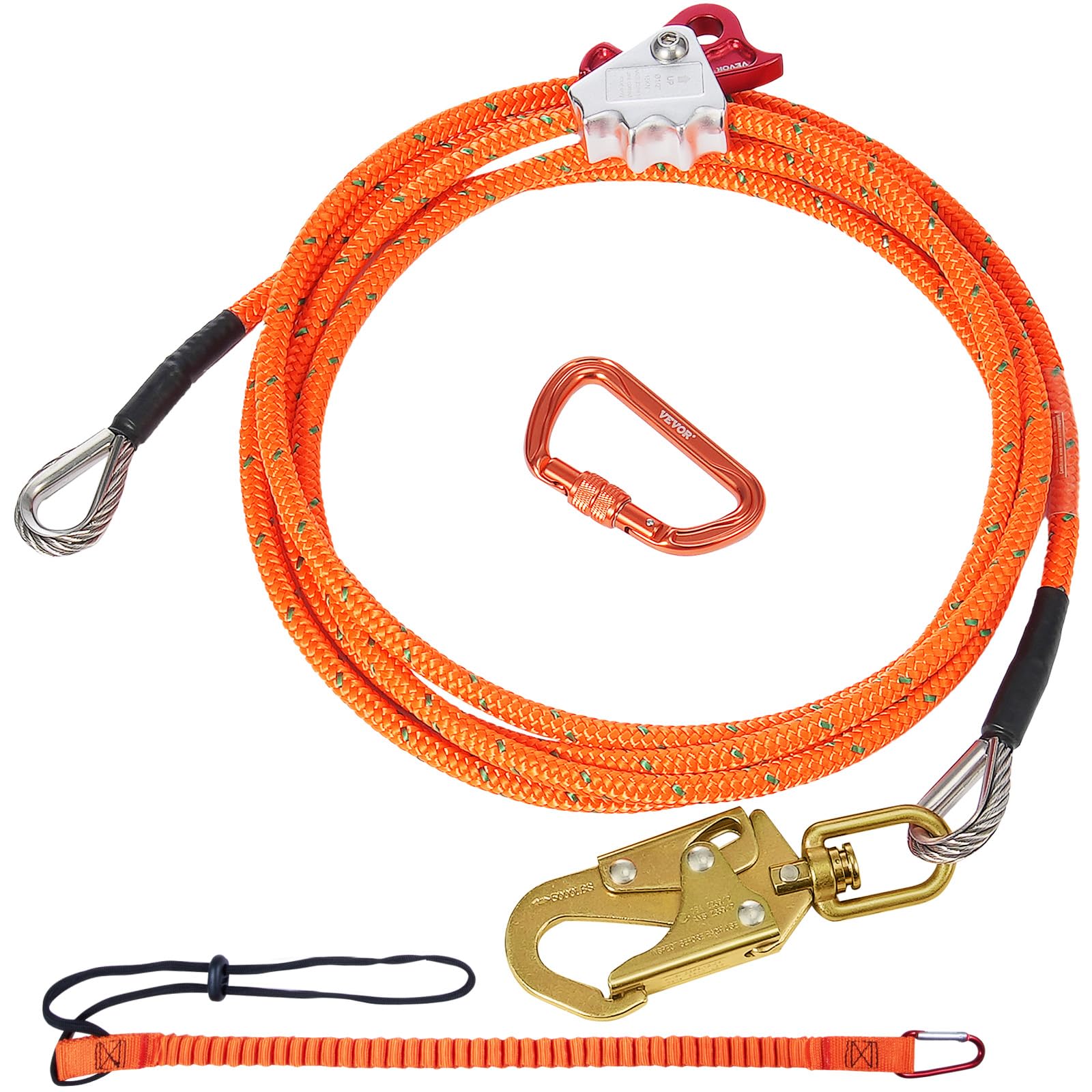 Foto 2 pulgar | Arborist Flipline Vevor Con Núcleo De Acero De 16 Mm Y 3,6 M Con Mosquetón - Venta Internacional.