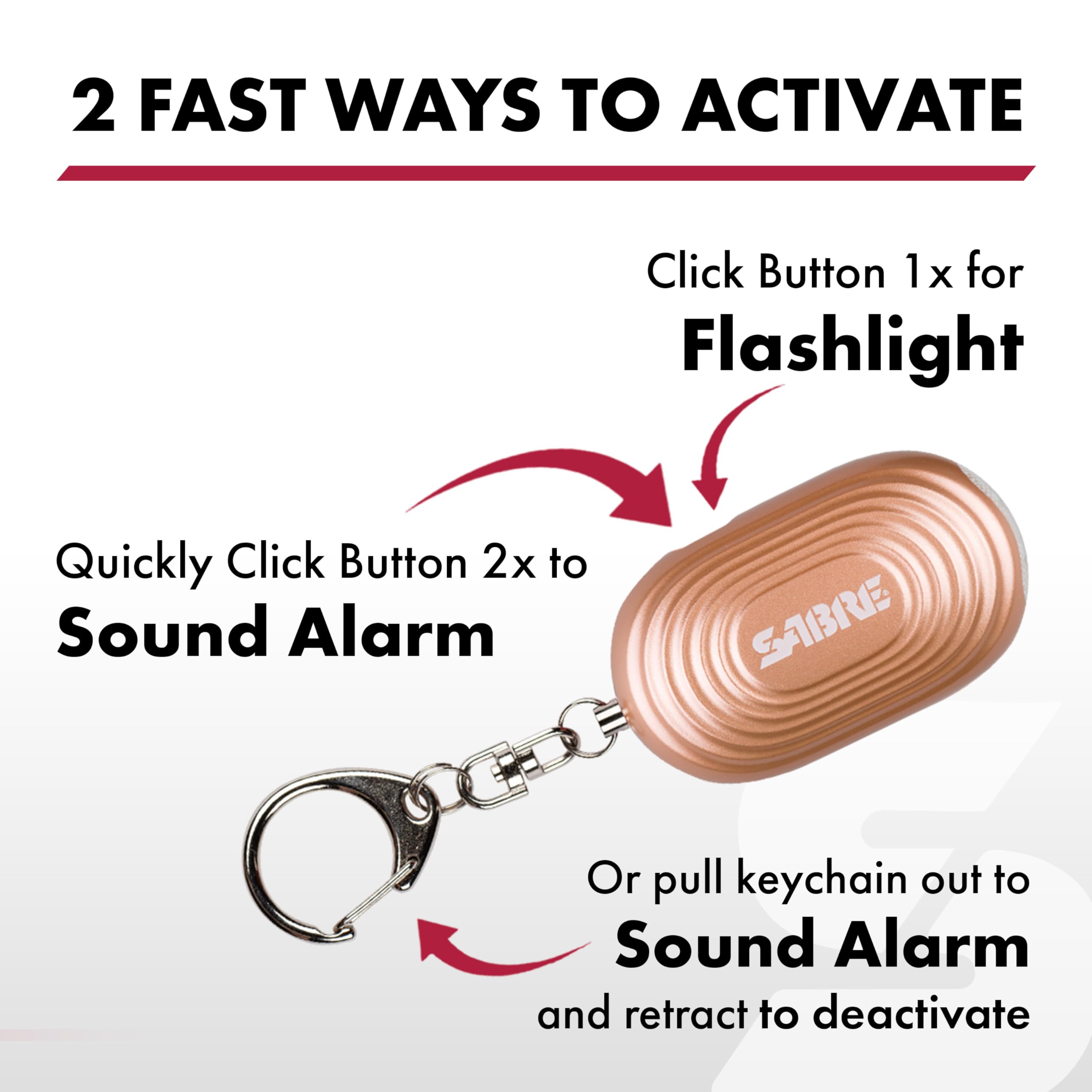 Foto 4 pulgar | Alarma Personal Sabre 2 En 1 Con Luz Led De 130 Db - Venta Internacional.