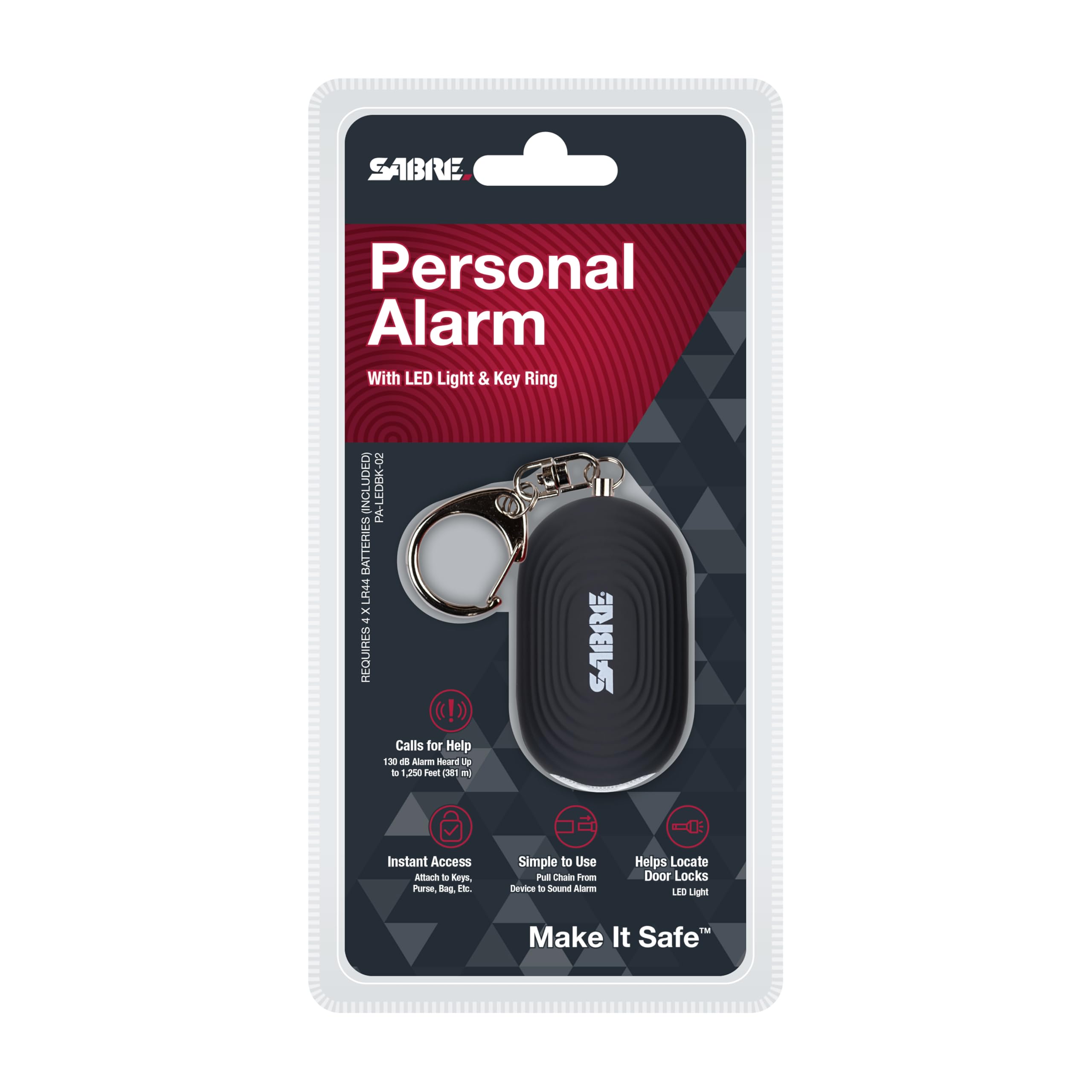 Foto 8 pulgar | Alarma Personal Sabre 2 En 1 Con Luz Led De 130 Db - Venta Internacional.