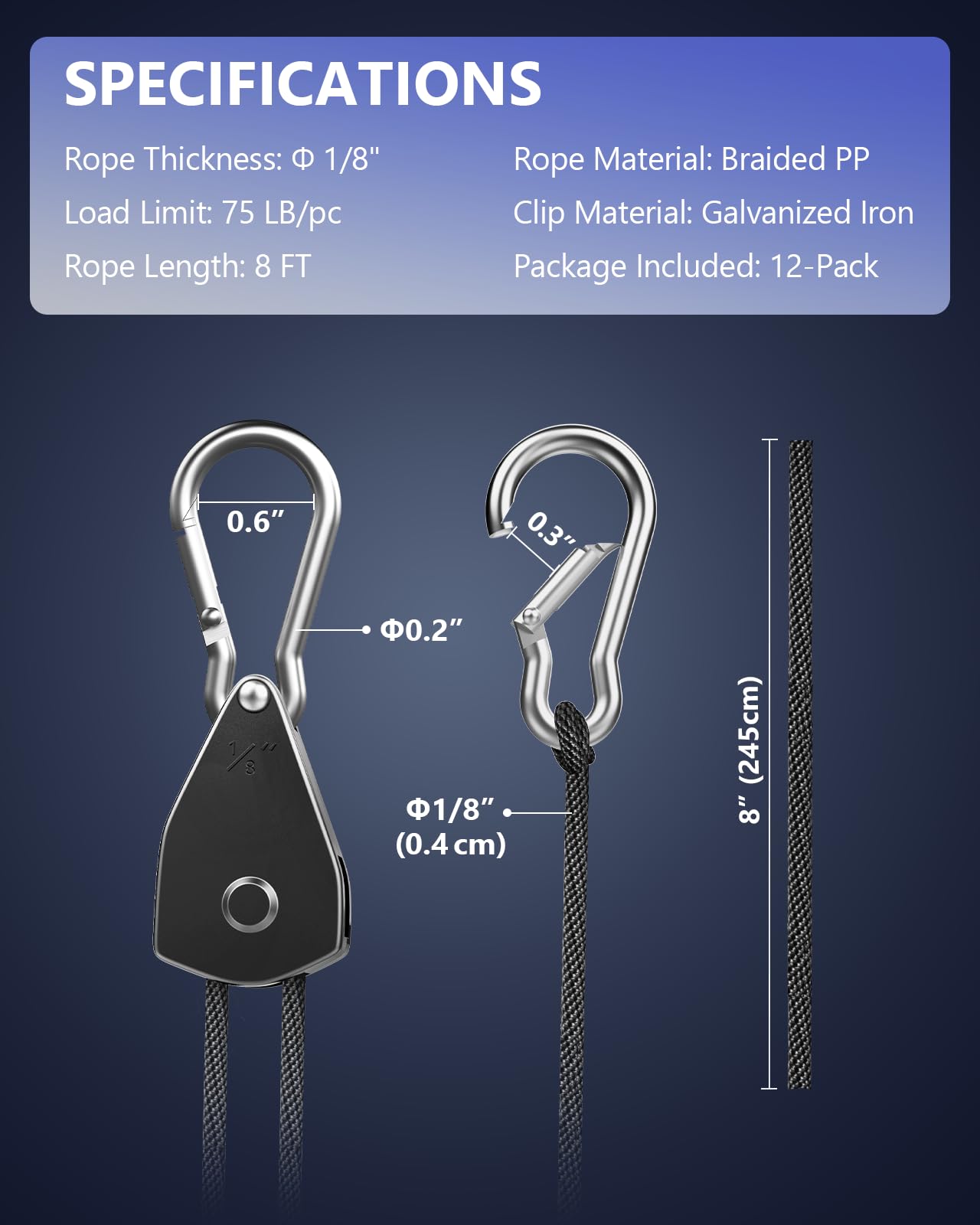 Foto 7 | Correas Retráctiles Con Trinquete Viparspectra [paquete De 12] - Venta Internacional.