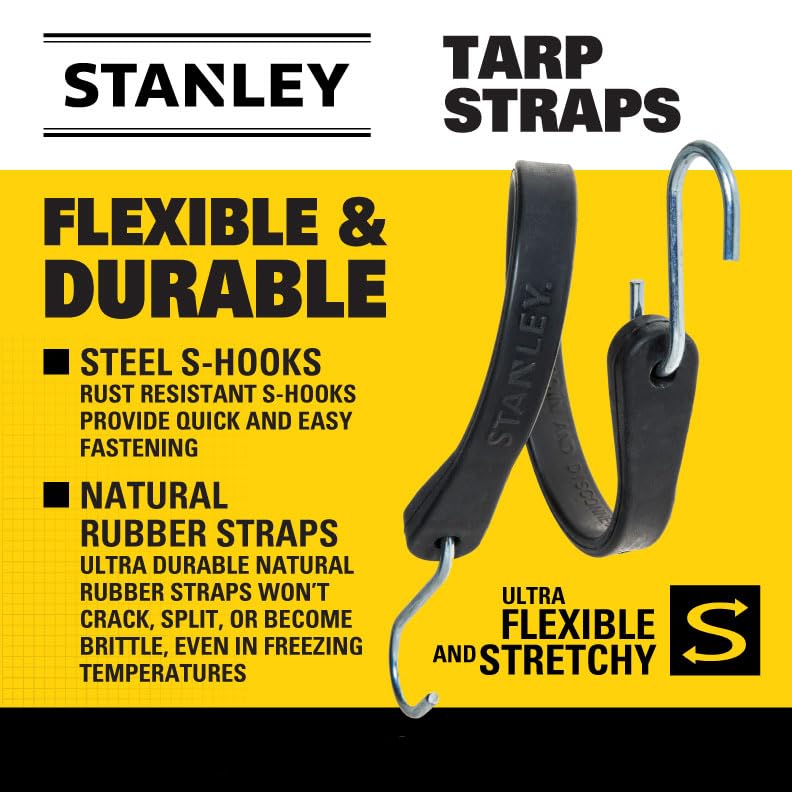 Foto 4 pulgar | Cuerdas Elásticas De Goma Stanley S300415 Negras De 15 Pulgadas Para Todo Clima Con Ganchos En S Par - Venta Internac