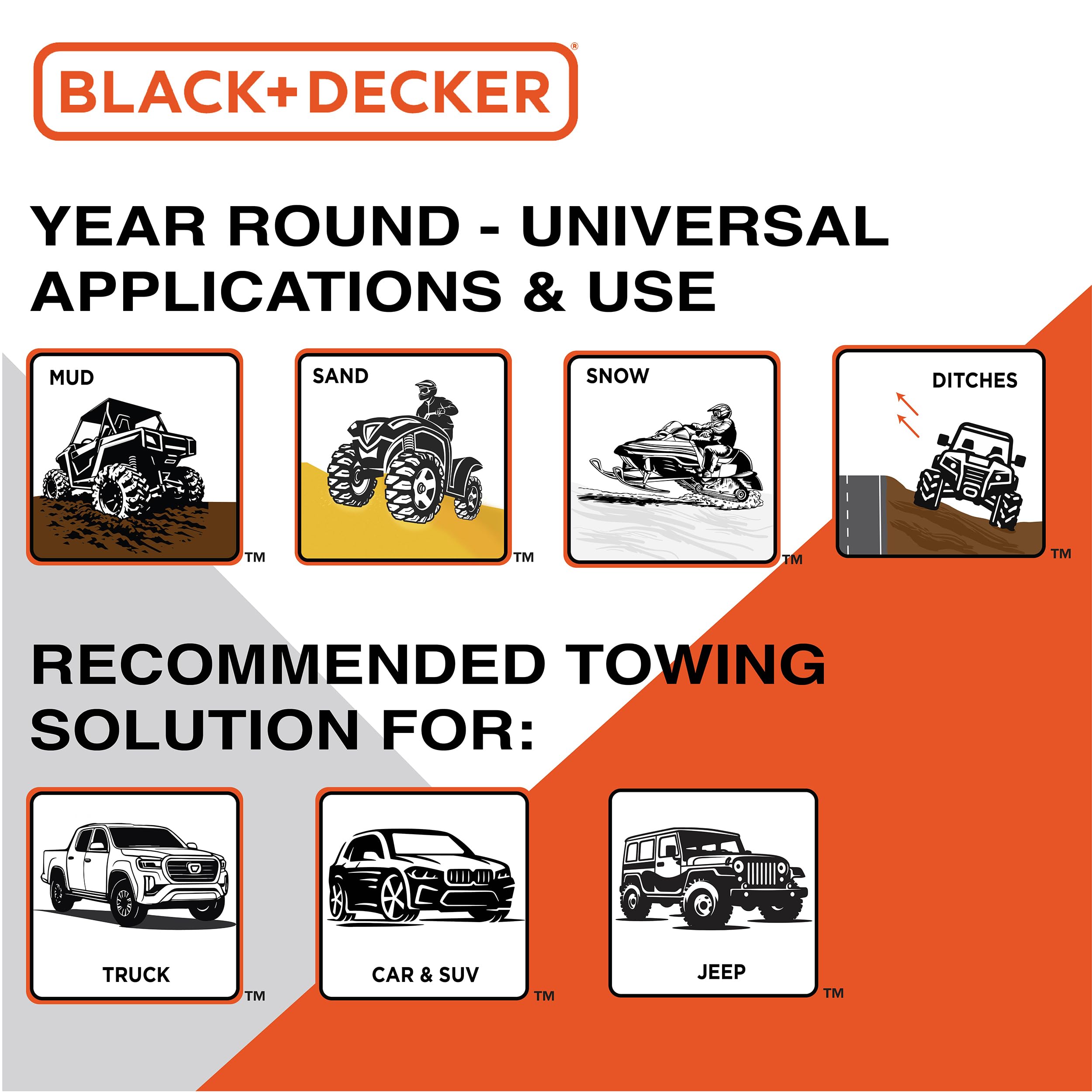 Foto 6 | Correa De Recuperación Black+decker Bd1003, Resistente, 20 000 Libras - Venta Internacional.