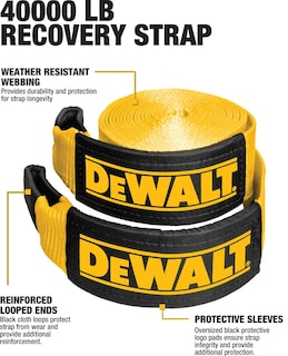 Foto 5 | Correa De Remolque De Recuperación Dewalt Dxbc40000 Negro/amarilla, 4 X 9 M - Venta Internacional.
