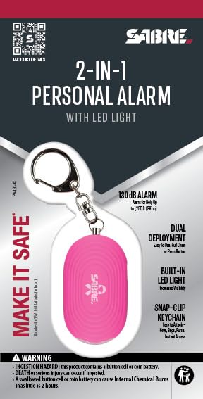 Foto 8 pulgar | Alarma Personal Sabre 2 En 1 Con Luz Led De 130 Db - Venta Internacional.