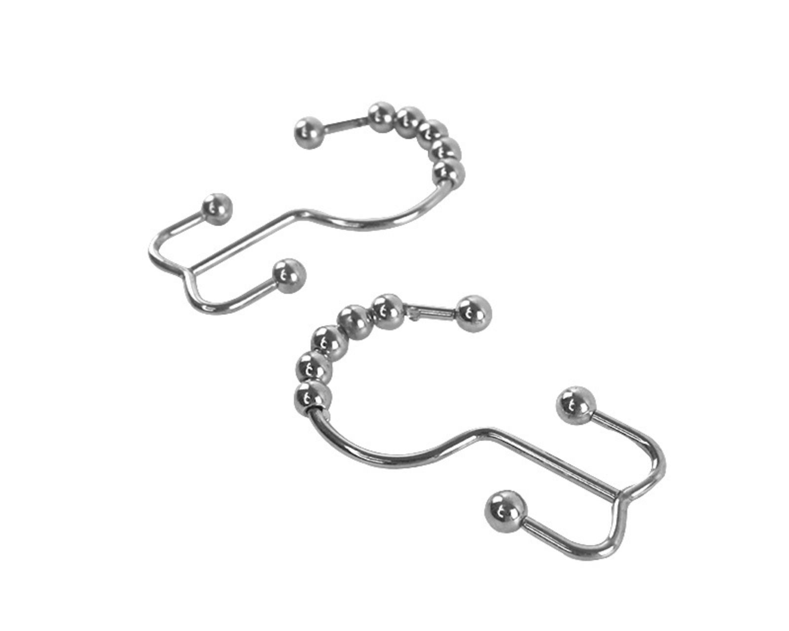 Foto 5 pulgar | Ganchos Doble de Acero Inoxidable para Cortinas de Baño Genérico 12 Piezas