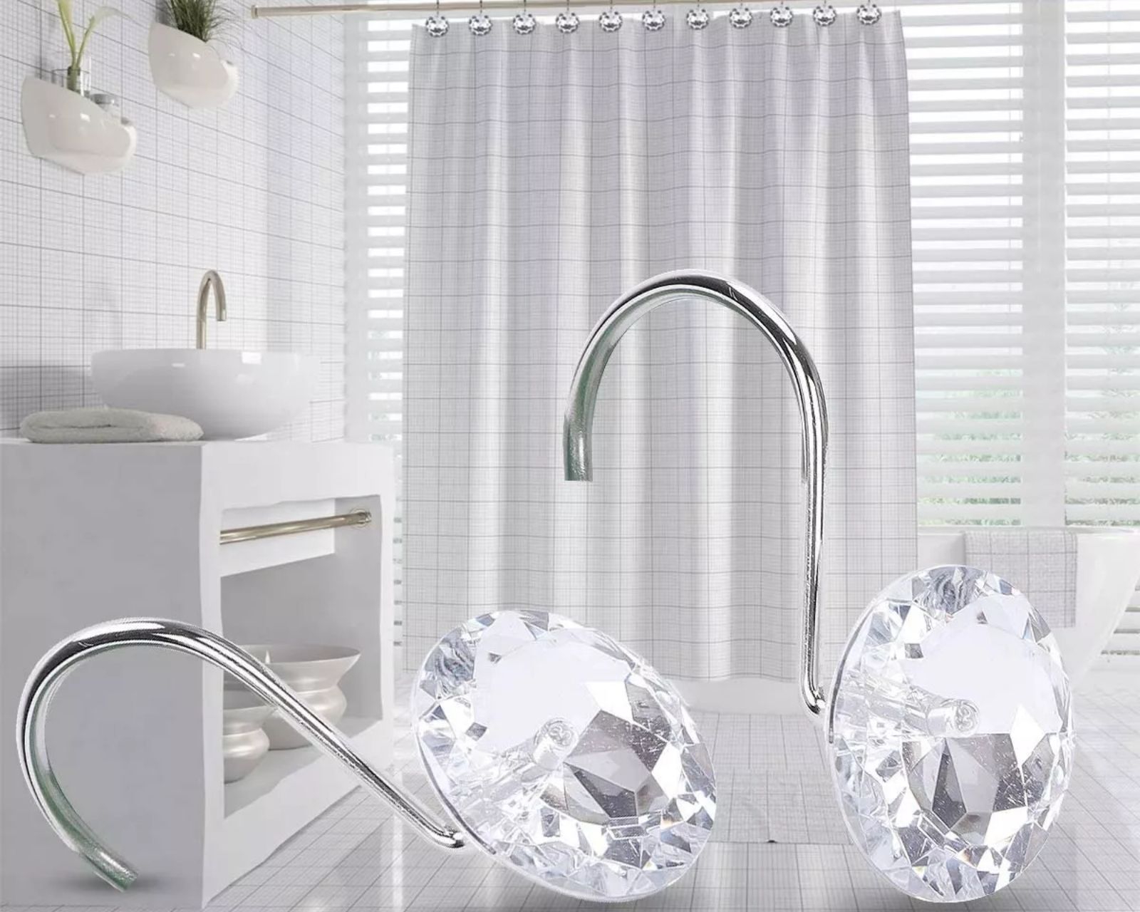 Foto 7 | Ganchos de Cristal para Cortinas Genérico 12 Piezas
