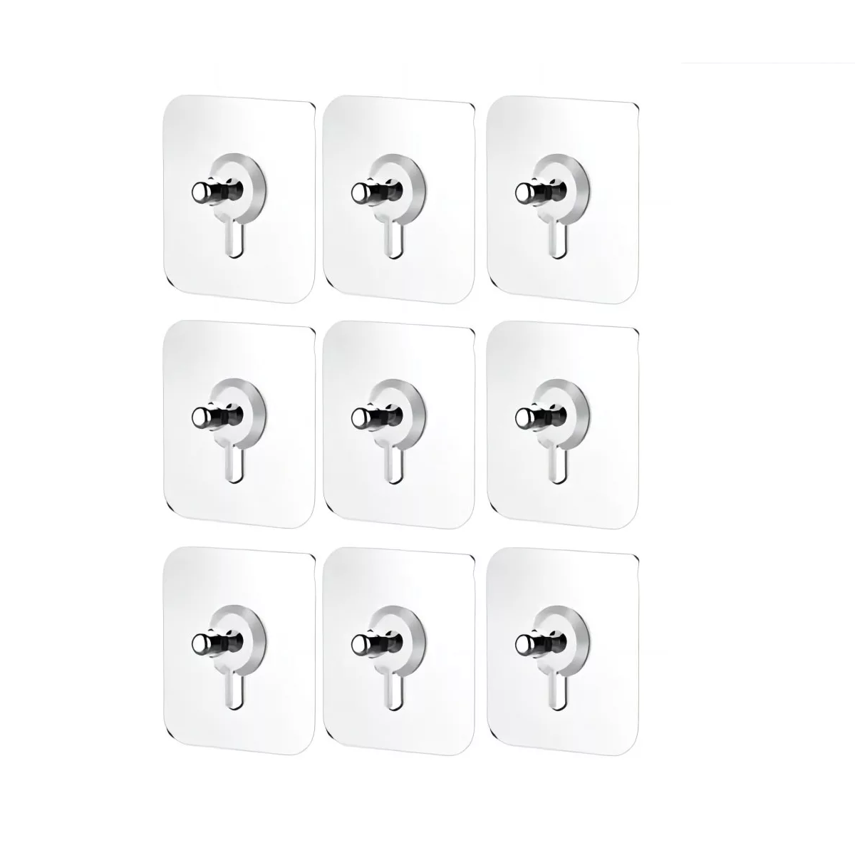 Foto 2 pulgar | Set 36 Ganchos Adheribles Cuadros Soporte Gancho Adhesivo Pared Eo Safe Imports Esi-8472 Transparente