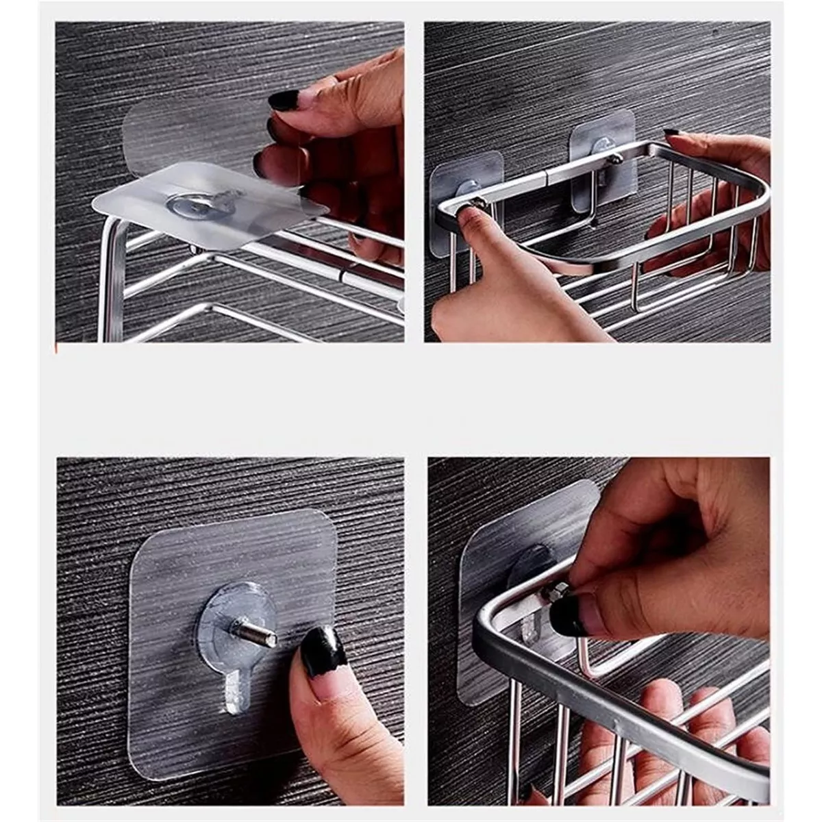 Foto 2 | Set 36 Ganchos Adheribles Cuadros Soporte Gancho Adhesivo Pared Eo Safe Imports Esi-8472 Transparente