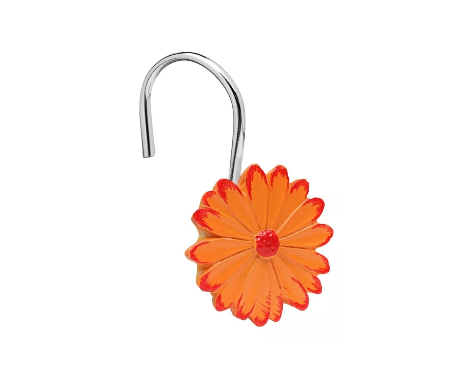 Ganchos Genéricos Girasol color Naranja para Cortinas de Baño 12 Piezas