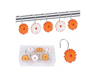 Foto 2 | Ganchos Genéricos Girasol color Naranja para Cortinas de Baño 12 Piezas