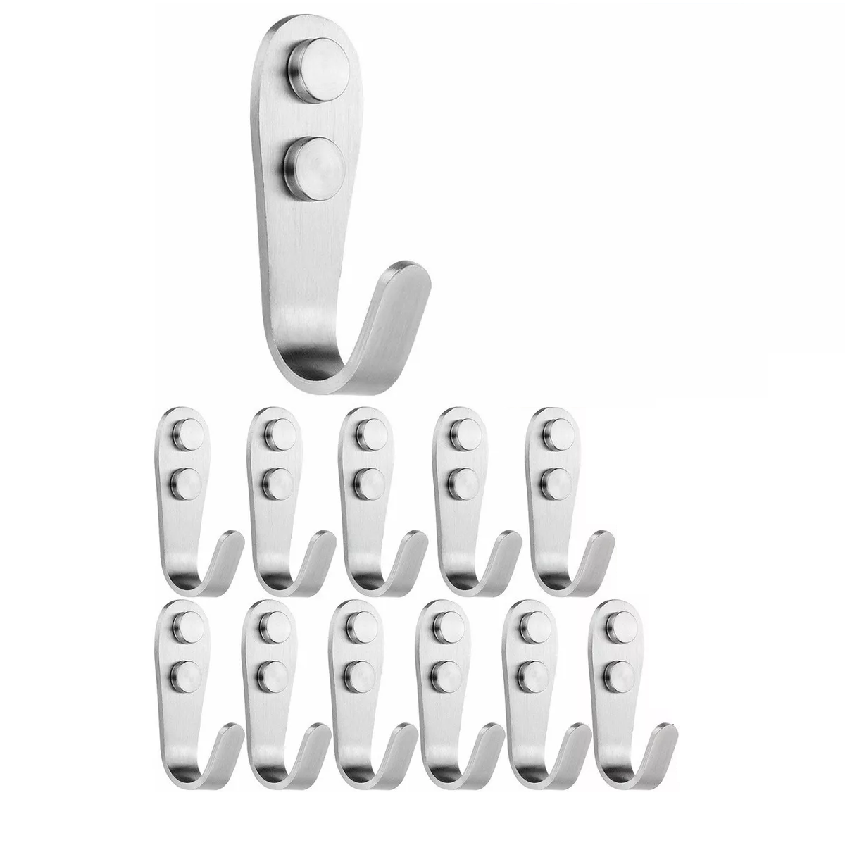 Foto 2 pulgar | Gancho de Pared de Acero Inoxidable Eo Safe Imports Esi-9607 Plata Set 12 Piezas