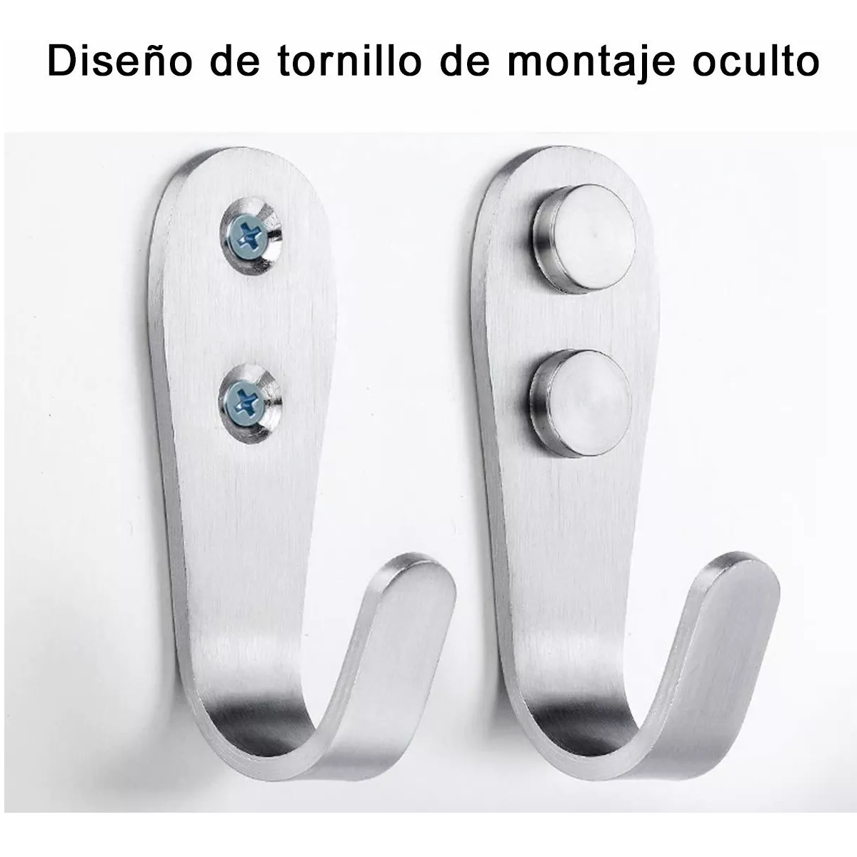 Foto 4 pulgar | Gancho de Pared de Acero Inoxidable Eo Safe Imports Esi-9607 Plata Set 12 Piezas