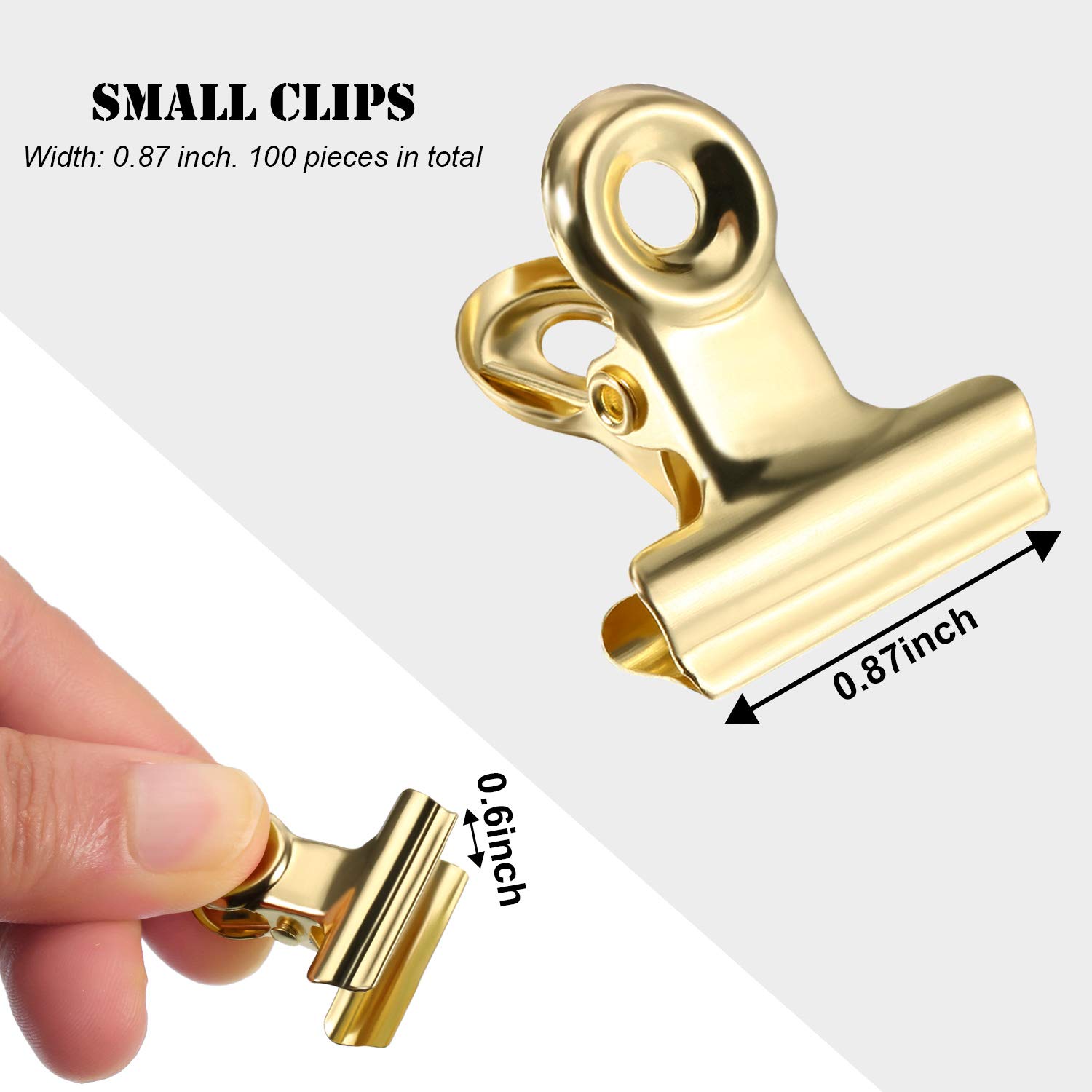 Foto 5 pulgar | Clips Metálicos, Clips Con Bisagra Para Fotos, Mapas Y Dibujos (100 Unidades) - Venta Internacional.