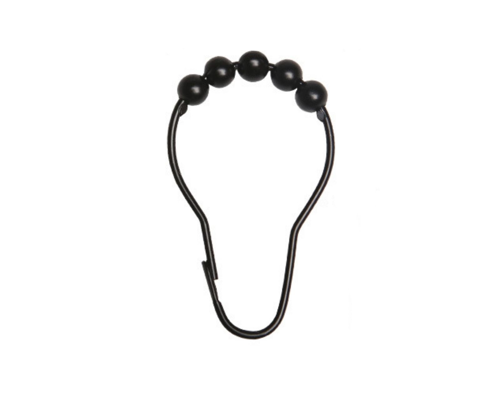 Foto 1 | Ganchos para Cortinas de Baño Negro Set de 12