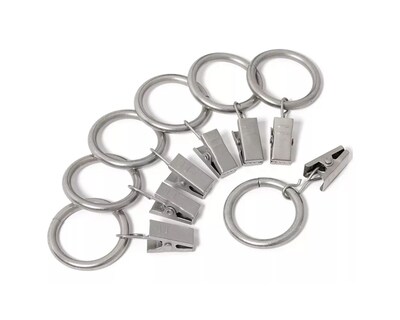 Foto 1 | 12 Anillos Metálicos De Cortina Con Clip