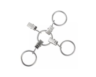 Foto 2 | 12 Anillos Metálicos De Cortina Con Clip