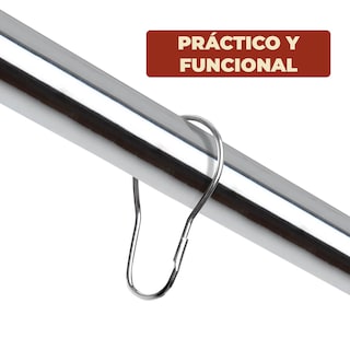 Foto 5 | Set 12 Ganchos Lisos Para Cortina De Baño Acero Inoxidable