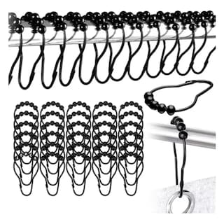 Foto 2 | Kit De 30 Ganchos Metálicos Negros Para Cortinas De Baño Eo Safe Imports Esi-20480 Negro