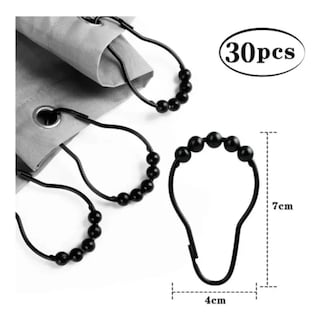 Foto 3 | Kit De 30 Ganchos Metálicos Negros Para Cortinas De Baño Eo Safe Imports Esi-20480 Negro